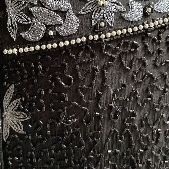 Cote d’ Azur Black Sequined Cocktail Top Size XL Formal wear - Picture 7 of 12